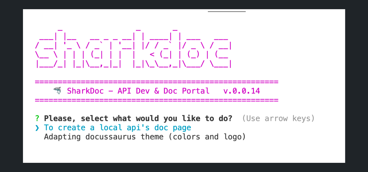 Using Sharkdoc for building API Dev & Doc portals